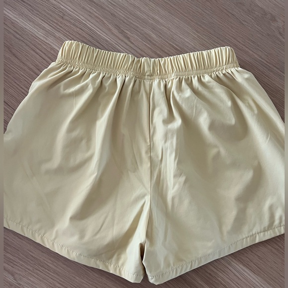 Essentials Women's Athletic Shorts and Tee in Pale Yellow - Picture 7 of 14